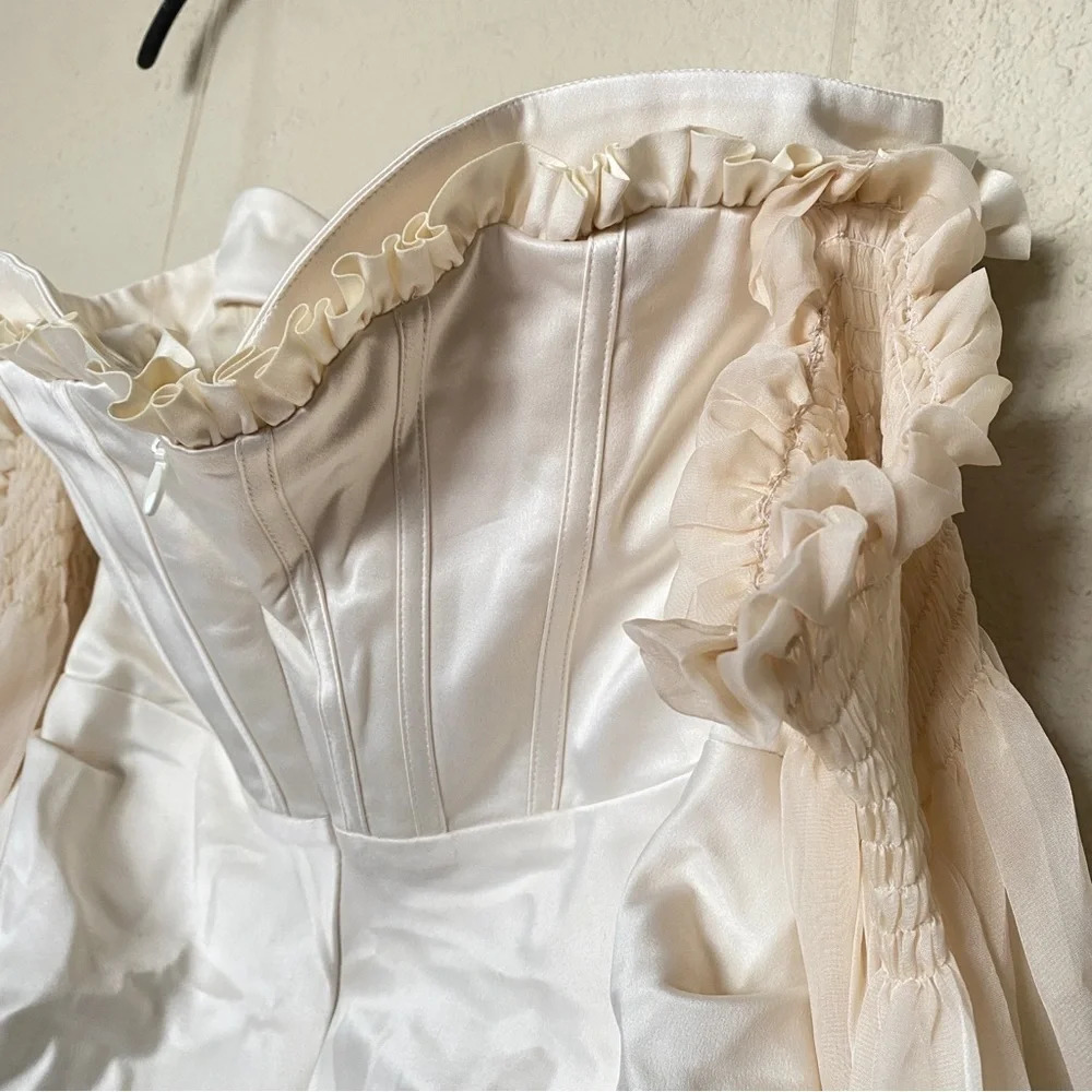 House of CB 'Beau' Ivory Draped Corset Dress NWOT size‎ L - Picture 10 of 16